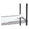 Alera 36 in. x 18 in. x 72 in. 5-Shelf Wire Shelving Kit with Casters and Shelf Liners - Black Anthracite